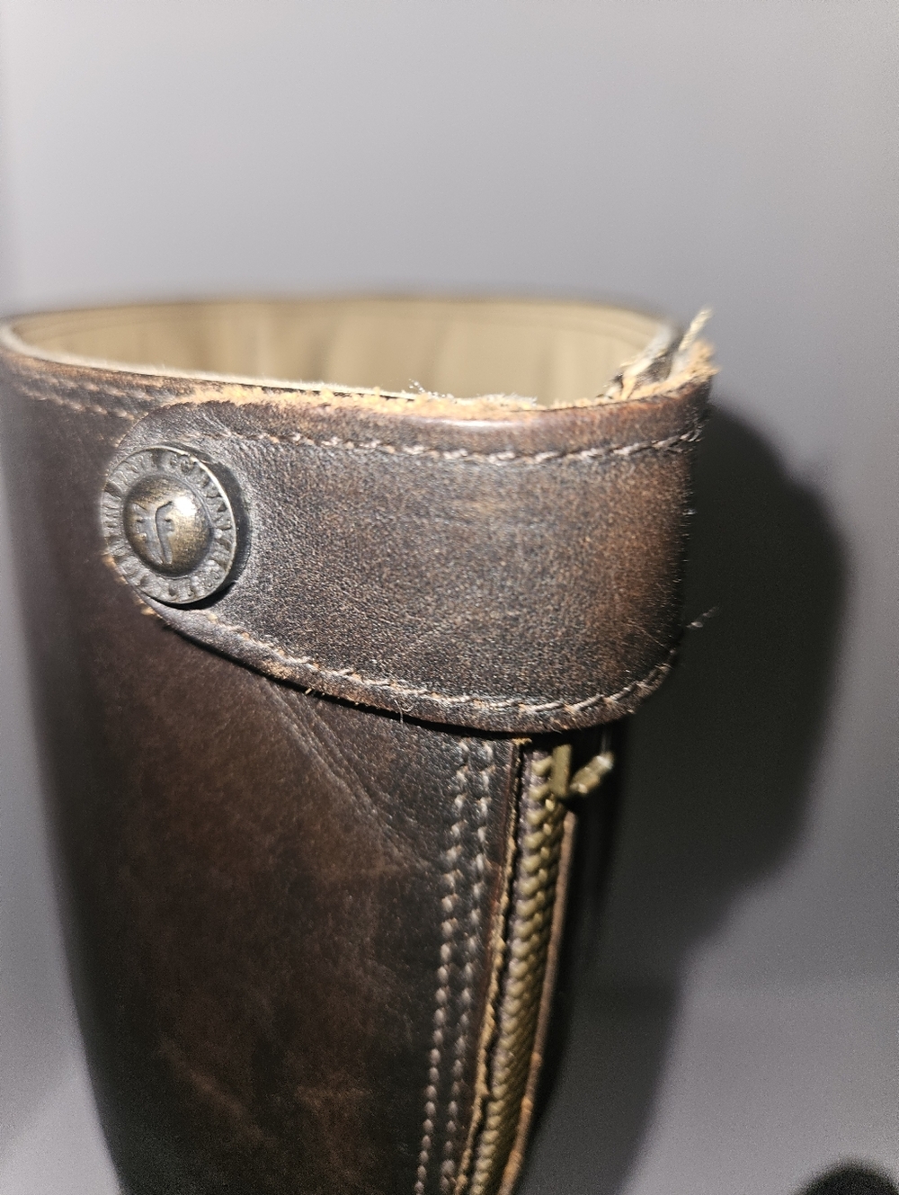 Frye Dark Brown Leather Knee-High Riding Boots - Picture 5 of 10